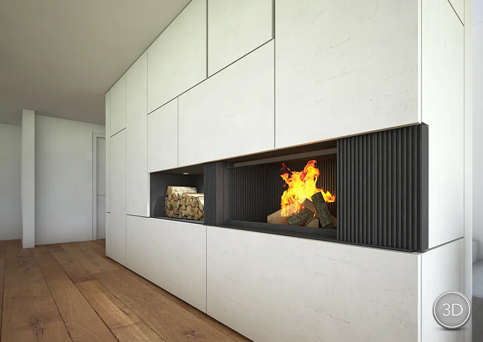 Moderner Kamin · klare Architektur – Ofengestalter PRO